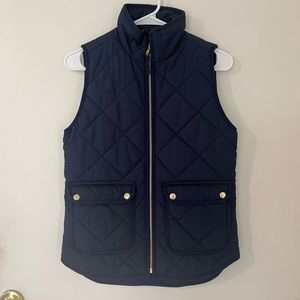 JCrew Sleeveless zip up jacket. Blue. Size XXS